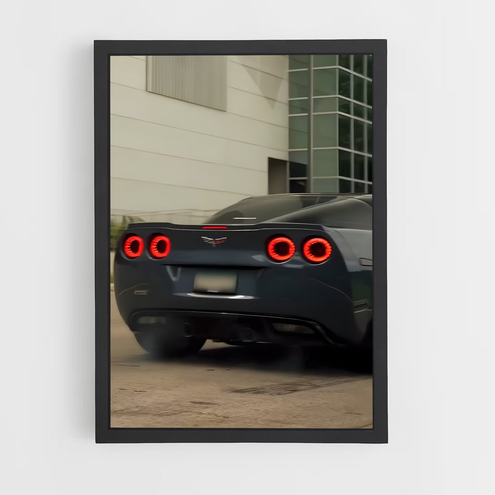 Poster Corvette Vitesse bête – affiche Chevrolet (vue 2)